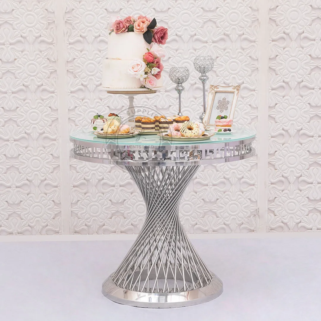 VORAGE KUSCO Silver Cake Table