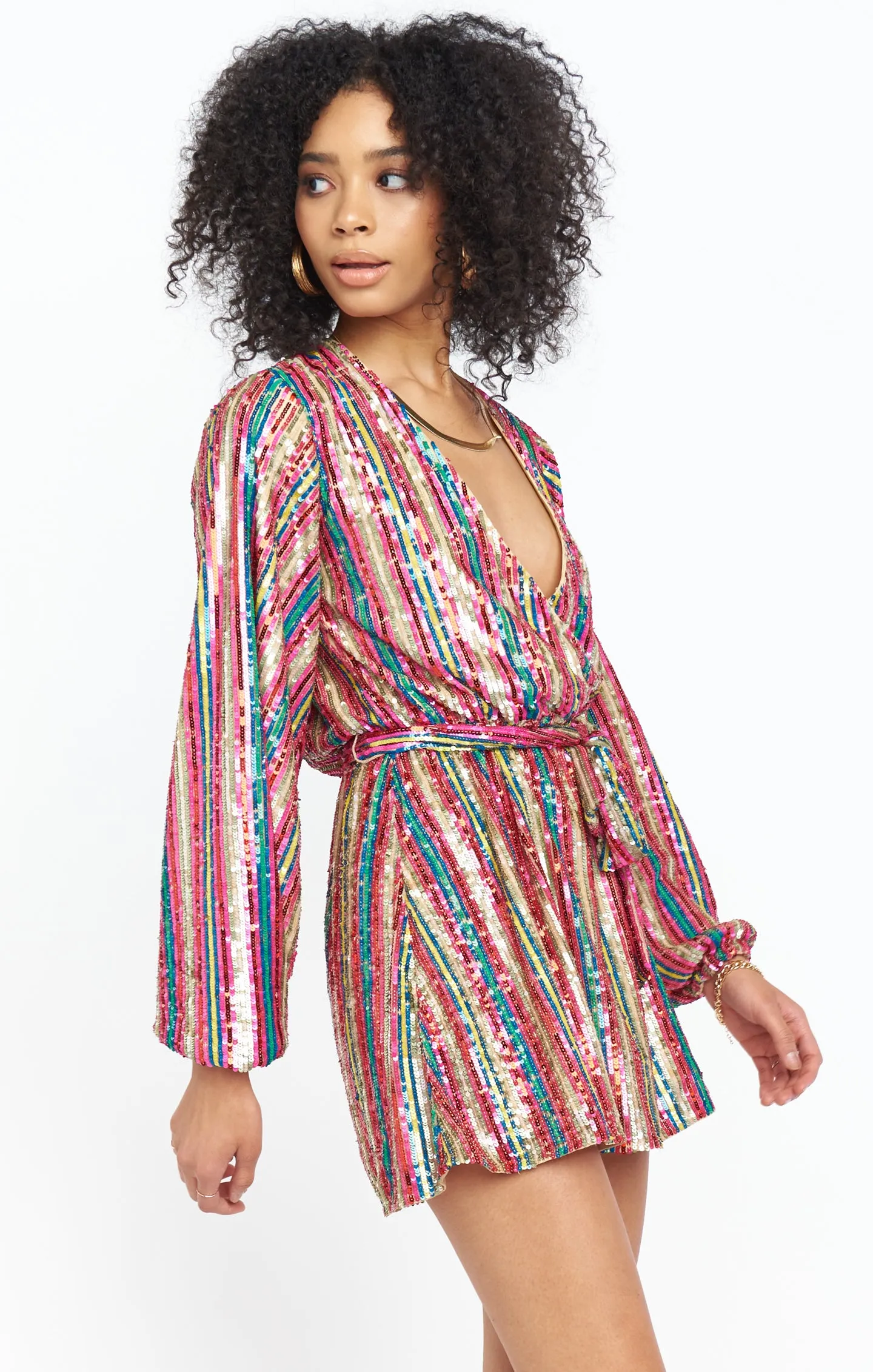 Wear Me Out Dress ~ Disco Rainbow Stripe