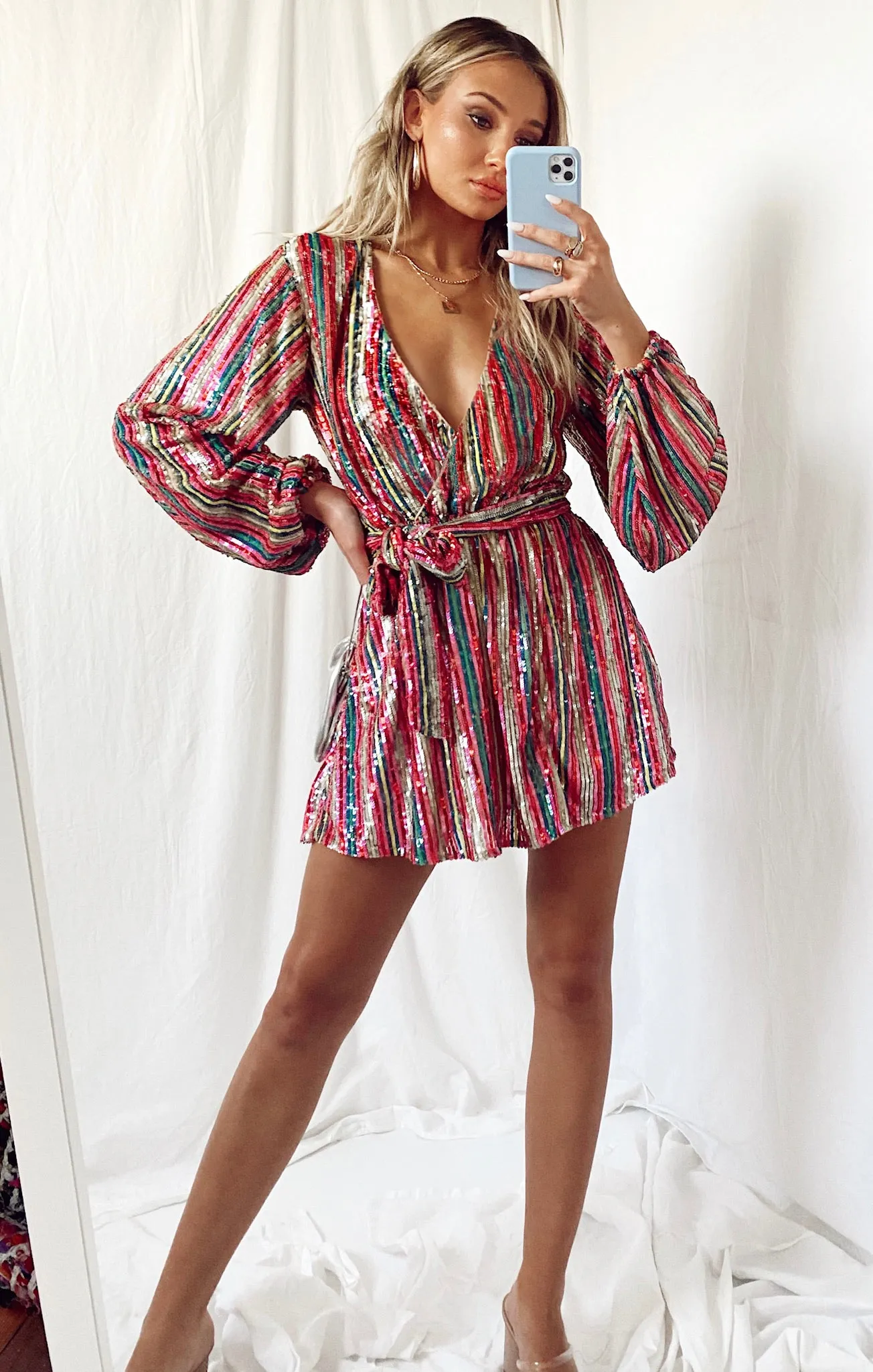 Wear Me Out Dress ~ Disco Rainbow Stripe
