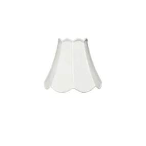 White Scalloped Lamp Shade, 4x8x6