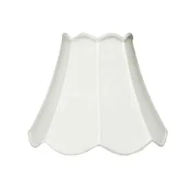 White Scalloped Lamp Shade, 7x14x10