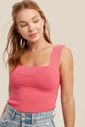 WIDE STRAP SWEATER KNIT BRAMI TOP