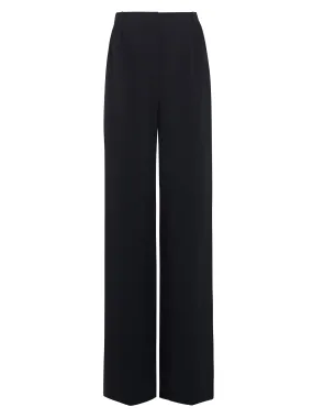 Wide Tailored Trouser in Black