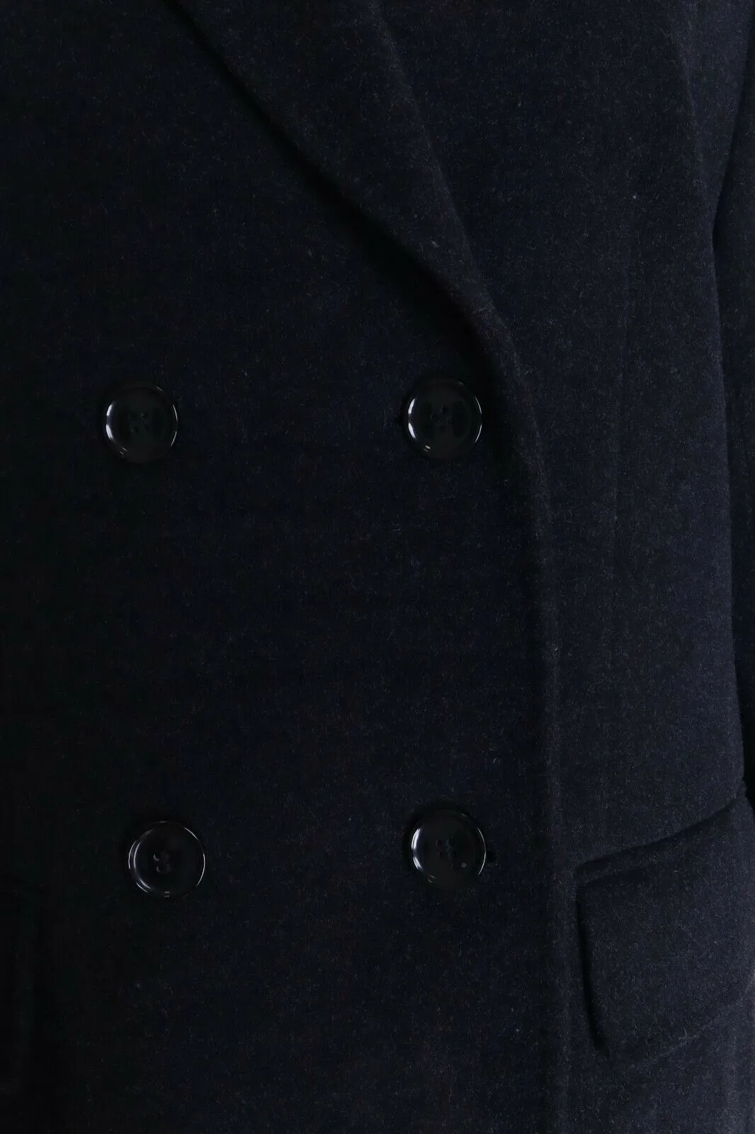 Women's CHRISTIAN BERG STOCKHOLM Black Cashmere Wool Coat Overcoat Size 38